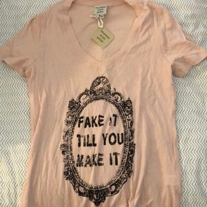 New with tags Nordstrom pink graphic tee size M